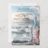 Beach Wine Post oder nach Hochzeit Einladung (Vorderseite)