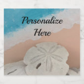 Beach Wish Seashells Schaumweinetikett (Einzelnes Label)