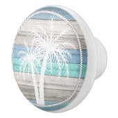 Beach Wood Nautical Palms - Blau, Tan, Aquamarin Keramikknauf (Rechts)
