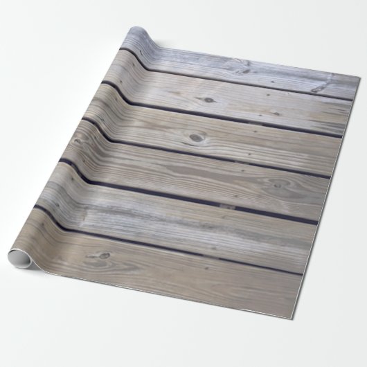 Beach Wood Planks Geschenkpapier (Ungerollt)