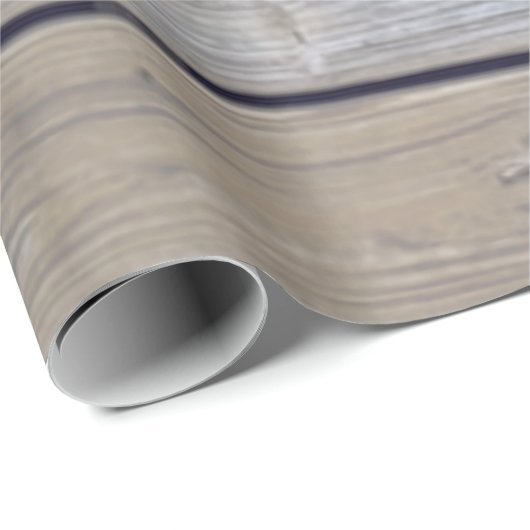 Beach Wood Planks Geschenkpapier (Rolleneckpunkt)