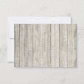 Beach Wood Rustic String Lights Wedding RSVP Karte (Rückseite)