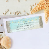 Beach Wood String Lights Hochzeit Rücksendeadresse