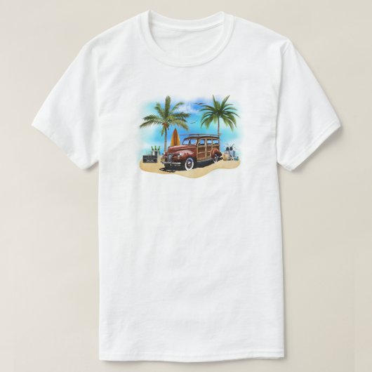 Beach Woody Wagon T - Shirt (Design vorne)