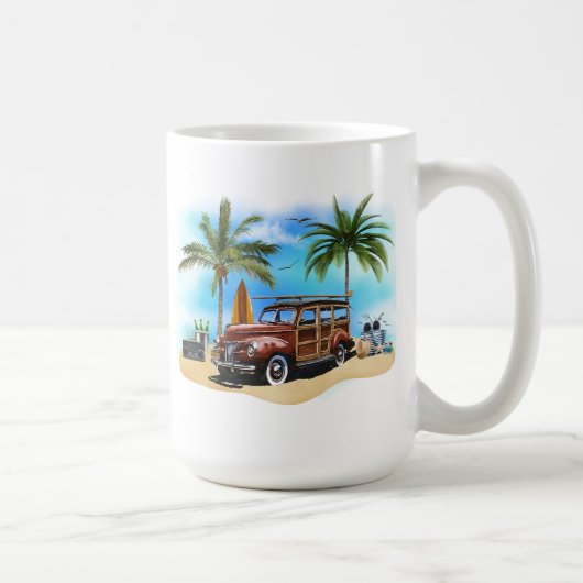 Beach Woody Wagon Tasse (Rechts)