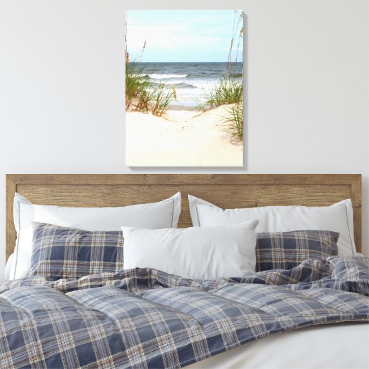 Beach Wrapped Canvas Leinwanddruck (Insitu (Schlafzimmer))