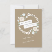 Beach Wreath & Banner Save the Date (Vorderseite)