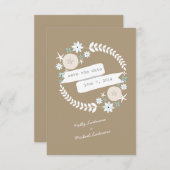 Beach Wreath & Banner Save the Date (Vorne/Hinten)