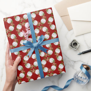 Beach Wreath Kleines Muster Weihnachtswrapping Pap Geschenkpapier
