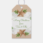 Beach Wreath Sand Dollar Weihnachtsfeier Krawatte Geschenkanhänger (Vorderseite)