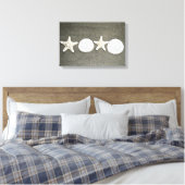 Beach X's and O's Foto Stretched Leinwand Art (Insitu (Schlafzimmer))