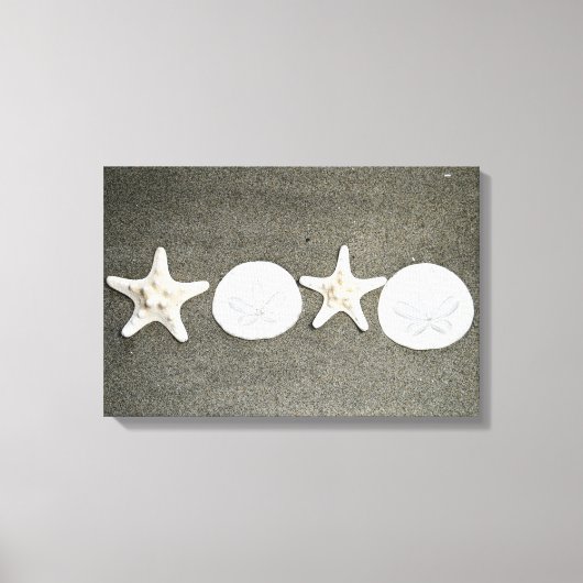 Beach X's and O's Foto Stretched Leinwand Art (Vorderseite)