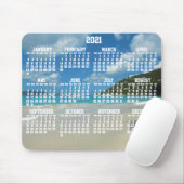 Beach Yearly Calendar 2021 Mouse Pads Mousepad (Mit Mouse)