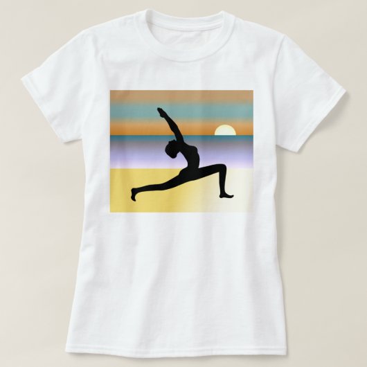 Beach Yoga 3/4 Sleeve Raglan Ladys Top (Design vorne)