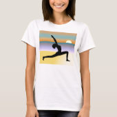 Beach Yoga 3/4 Sleeve Raglan Ladys Top (Vorderseite)