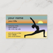 Beach Yoga Instructor Lehrer Studio Business Card Visitenkarte (Vorderseite)