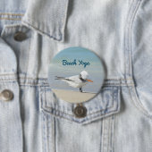 Beach Yoga Royal Tern Funny Bird Button (Beispiel)