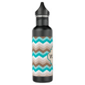 Beach Zickzack Zigzag Monogramm Trinkflasche (Links)