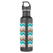 Beach Zickzack Zigzag Monogramm Trinkflasche (Rückseite)
