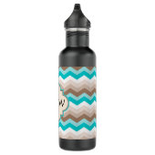 Beach Zickzack Zigzag Monogramm Trinkflasche (Rechts)