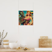 Beach Zombie Girl Poster (Küche)