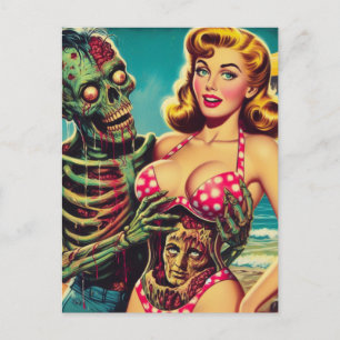 Beach Zombie Girl Postkarte
