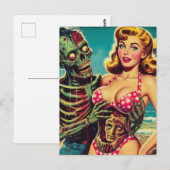 Beach Zombie Girl Postkarte (Vorne/Hinten)