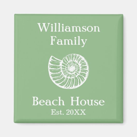 Beach Zuhause Personalisiert Magnet (Vorne)