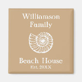 Beach Zuhause Personalisiert Magnet (Vorne)