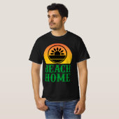 Beach Zuhause Sunset Coastdesign T-Shirt (Vorne ganz)