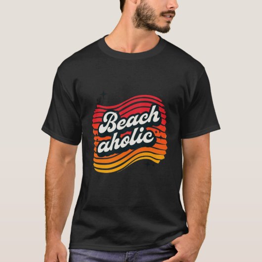 Beachaholic - Auf die Wellen und die Sonne abgesti T-Shirt (Vorderseite)