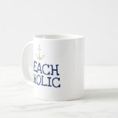 Beachaholische Nautical Coffee Tasse (Vorderseite Links)