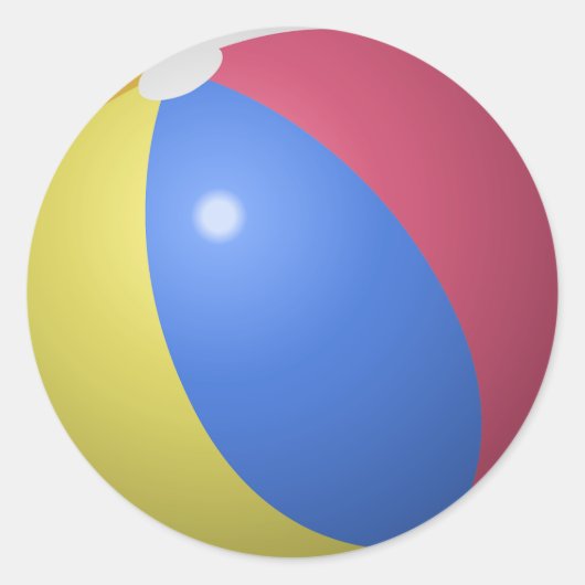 Beachball Blow Ball Runder Aufkleber (Vorderseite)