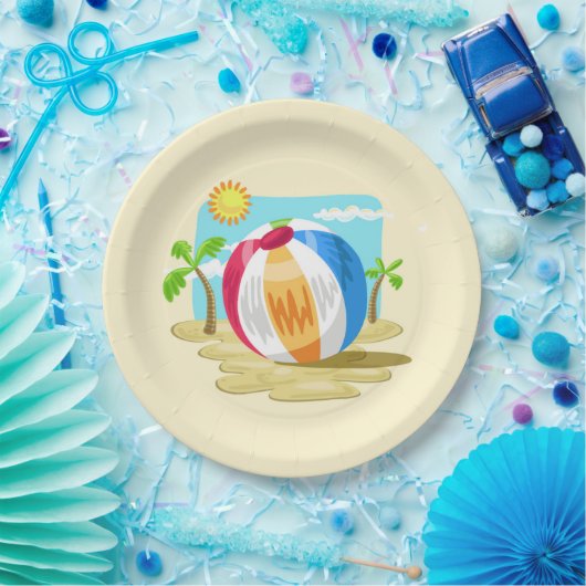 Beachball Pappteller (Party)
