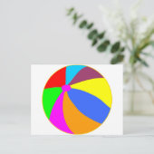 Beachball Postkarte (Stehend Vorderseite)