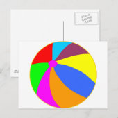 Beachball Postkarte (Vorne/Hinten)