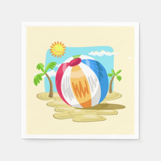Beachball Serviette (Vorderseite)