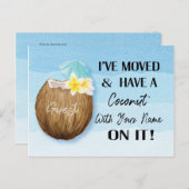 BeachBlue New Address Moved Moving Ankündigungspostkarte (Vorne/Hinten)