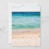 Beachbrunch & Bubbly Brautdusche Einladung (Rückseite)