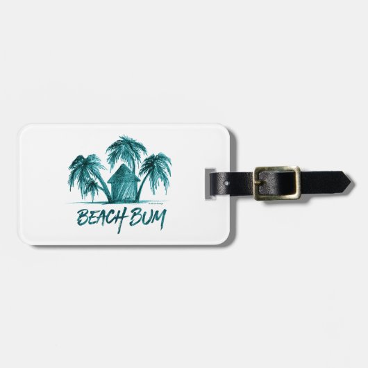 Beachbum-Gepäckmarke Gepäckanhänger (Vorderseite horizontal)
