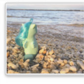 Beachcomber Baby Sea Pony at the Beach Aufkleber (Vorderseite)