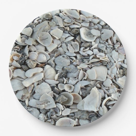 Beachcomber Shells Pattern Look Pappteller (Vorderseite)