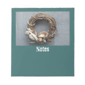 Beachcomber Shells Wreath Notepad Notizblock (Vorderseite)