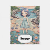 Beachcomber's Bliss Personalisiert Fleecedecke (Vorderseite)