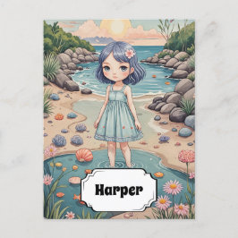 Beachcomber's Bliss Personalisiert Postkarte