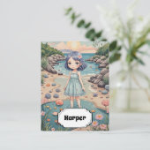 Beachcomber's Bliss Personalisiert Postkarte (Stehend Vorderseite)