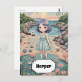 Beachcomber's Bliss Personalisiert Postkarte (Vorne/Hinten)