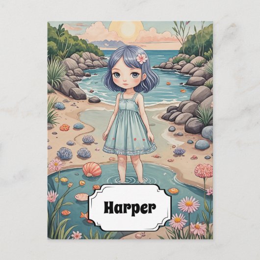 Beachcomber's Bliss Personalisiert Postkarte (Vorderseite)