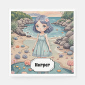 Beachcomber's Bliss Personalisiert Serviette (Vorderseite)