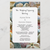 Beachcombers Seashell 5x8 Custom Wedding Programm (Vorderseite)